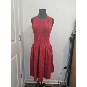 Anthropologie Red Knit wool sweater Dress - size S